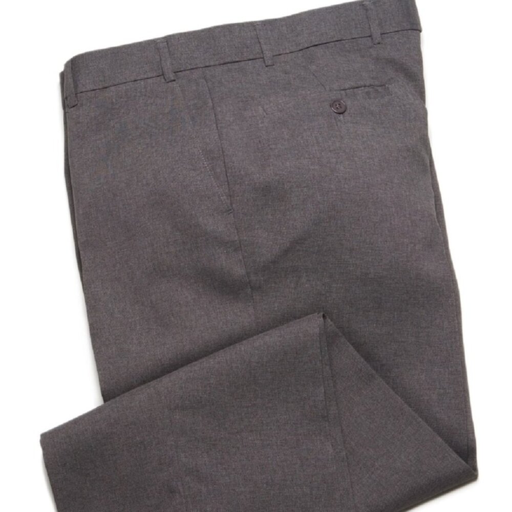 Haband NWT Mens Dress Pants, Flat Front, Grey 46 L28